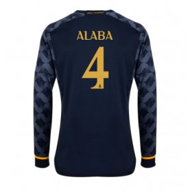 Real Madrid David Alaba #4 Borta Kläder 2023-24 Långärmad